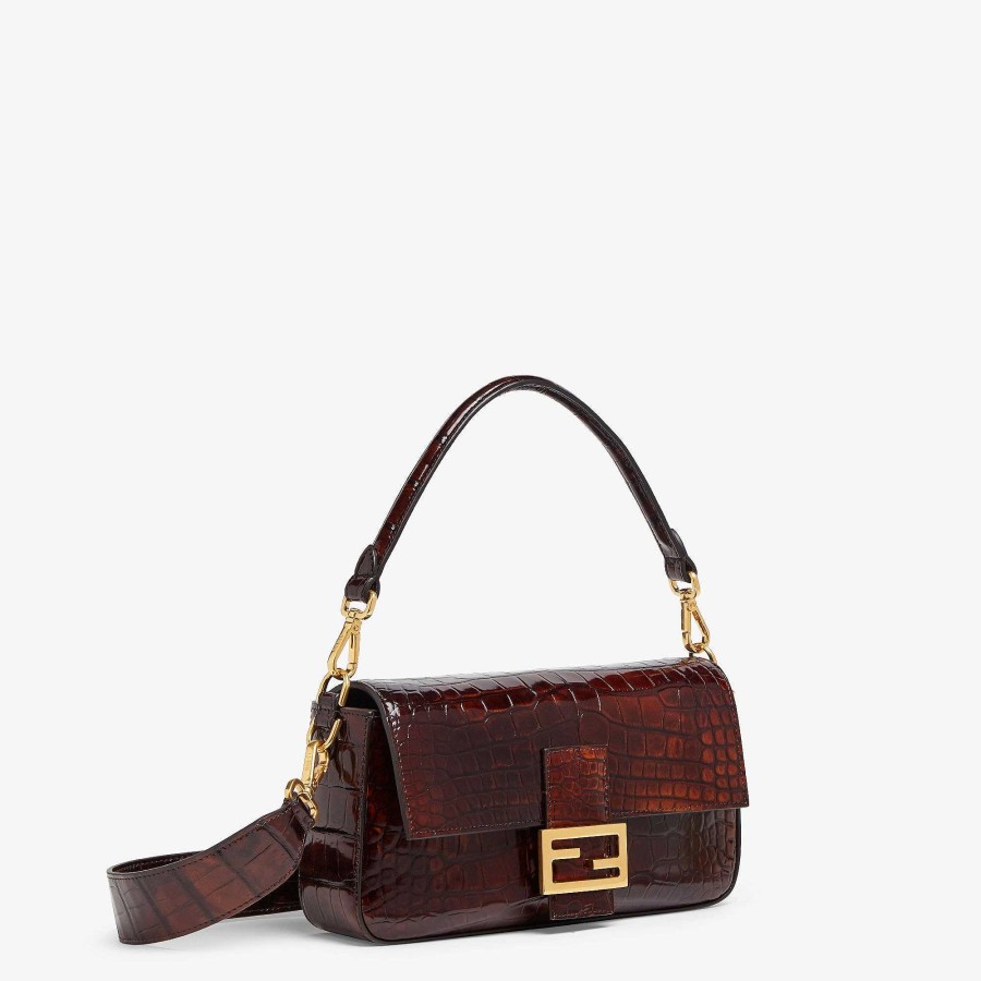 Women Fendi Exotic Bags | Baguette Brown