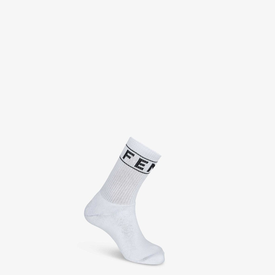 Men Fendi Socks | Socks White