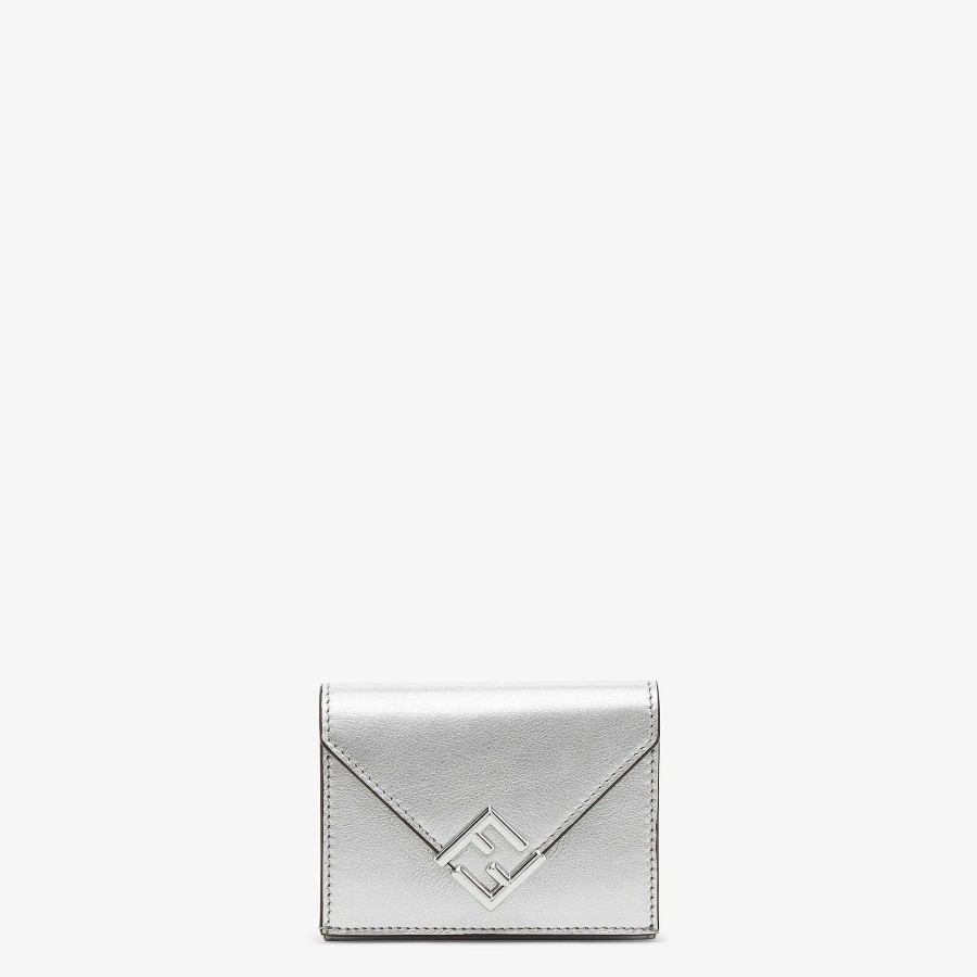 Women Fendi Wallets | Ff Diamonds Wallet Silver