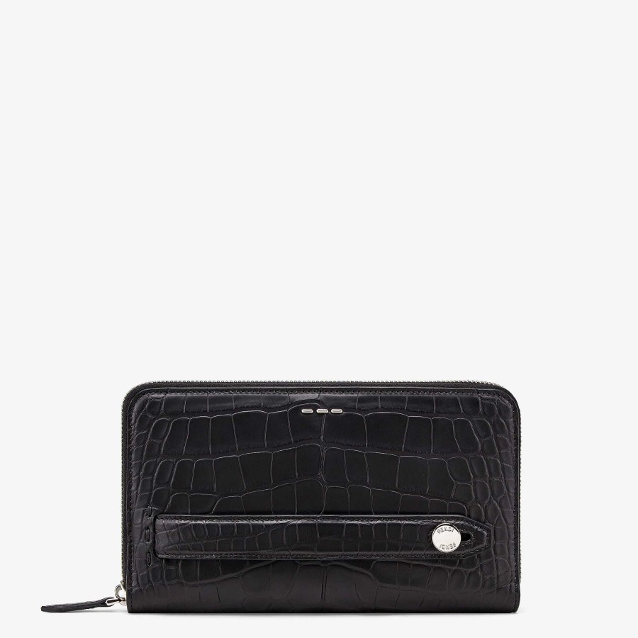 Men Fendi Wallets | Continental Black