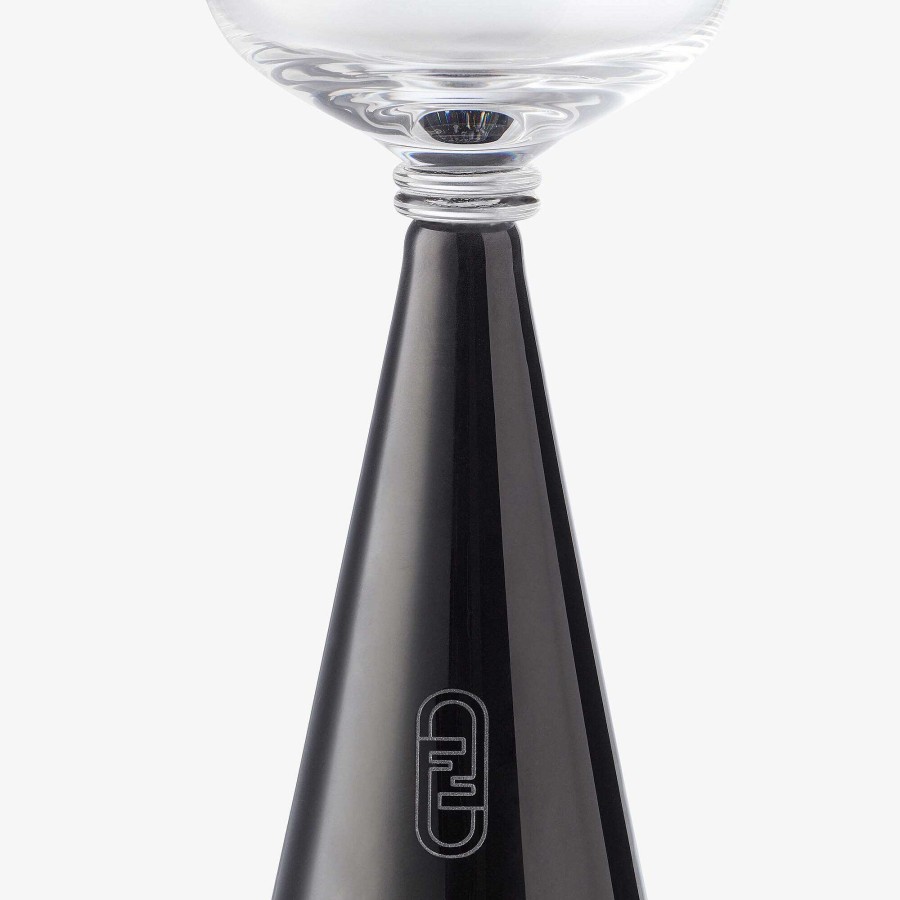 Home Decor & Lifestyle Fendi | Fendi O'Lock White Wine Glass Black