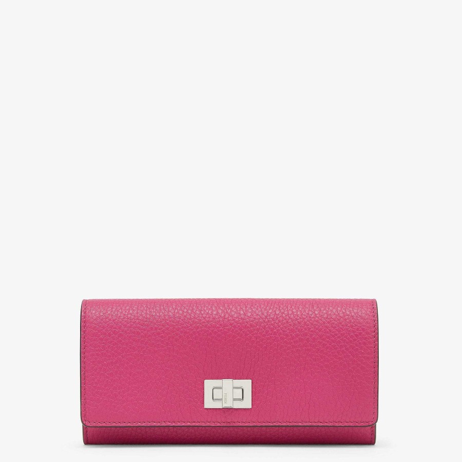 Women Fendi Wallets | Peekaboo Continental Pink