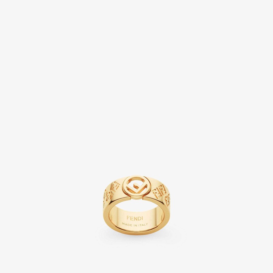 Women Fendi Rings | Ff Ring Gold