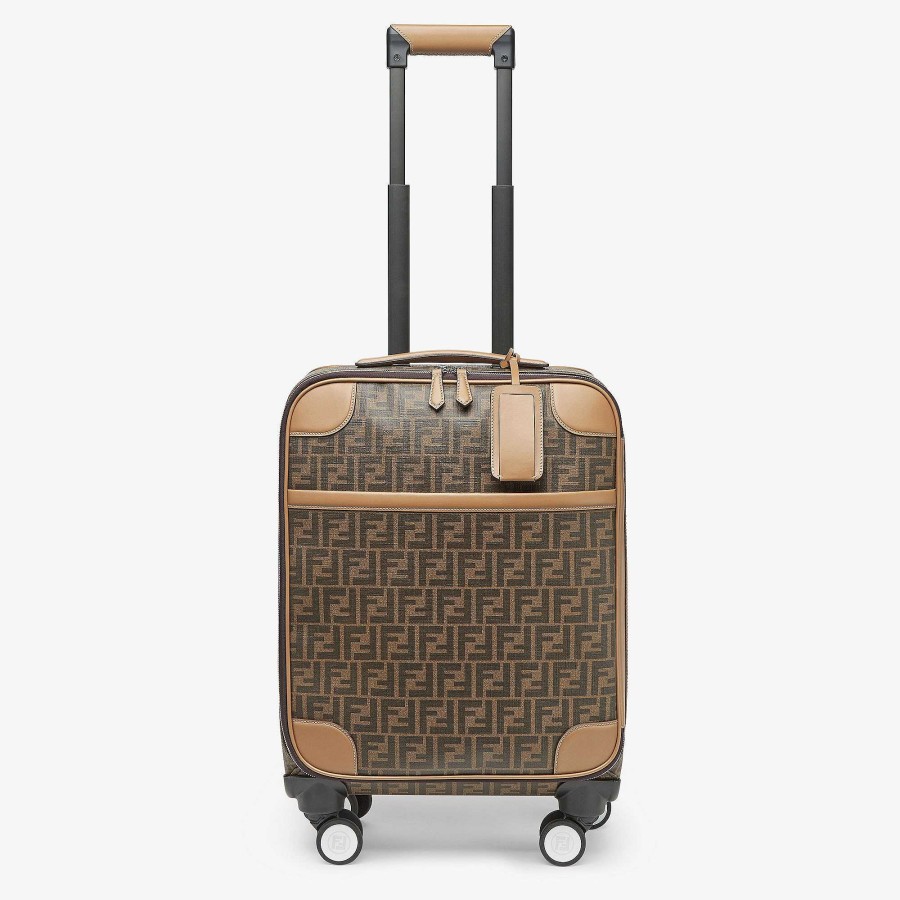 Men Fendi Travel Bags | Cabin Size Trolley Brown