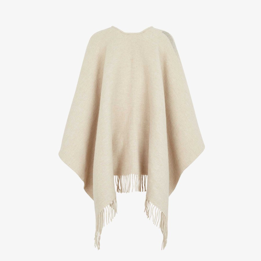 Women Fendi Scarves & Ponchos | Fendi Poncho Beige