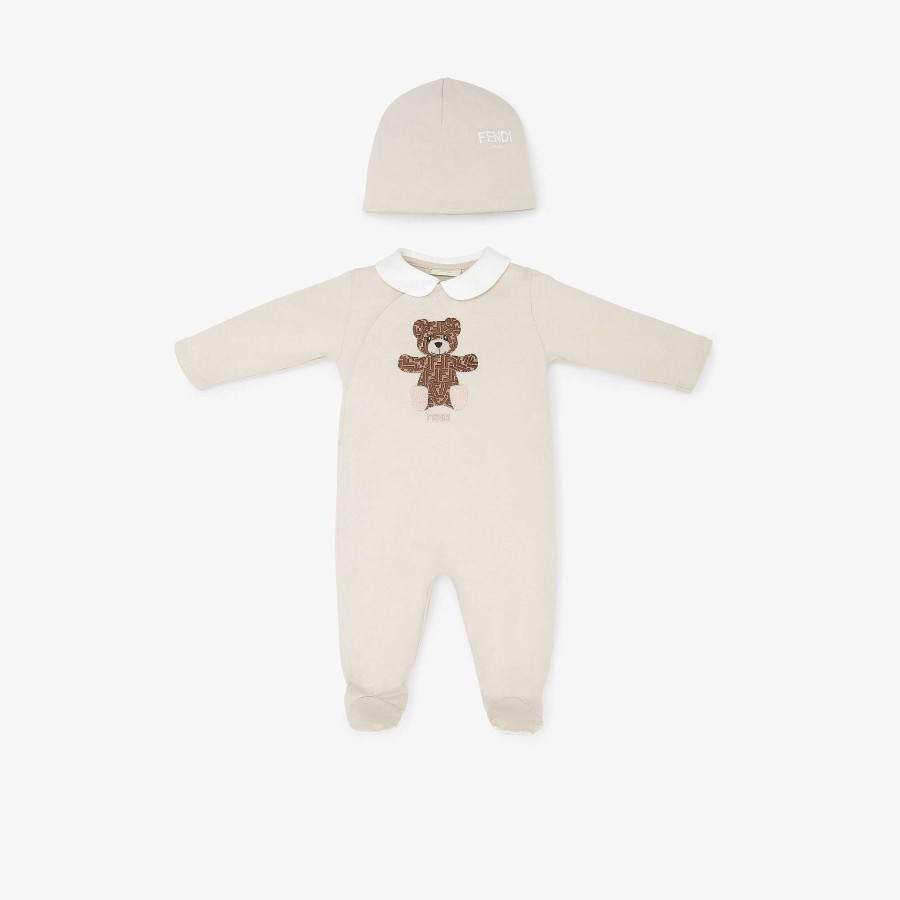 Kids Fendi Baby Girl | Baby Kit Beige