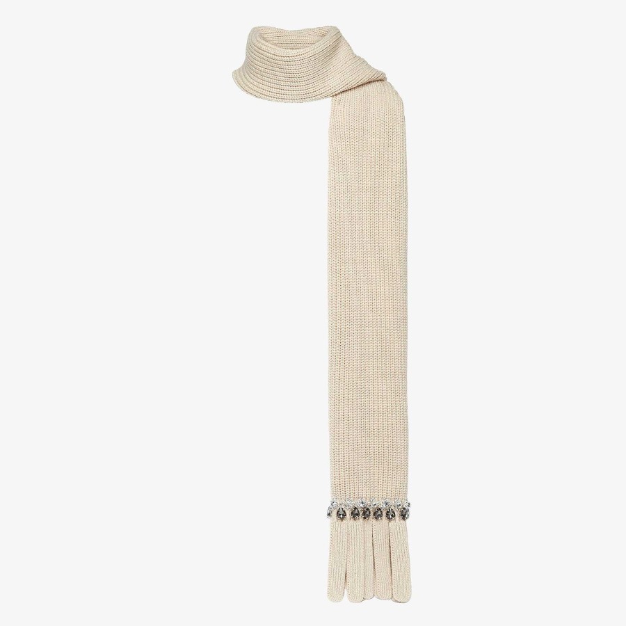 Women Fendi Scarves & Ponchos | Fendi Scarf Beige