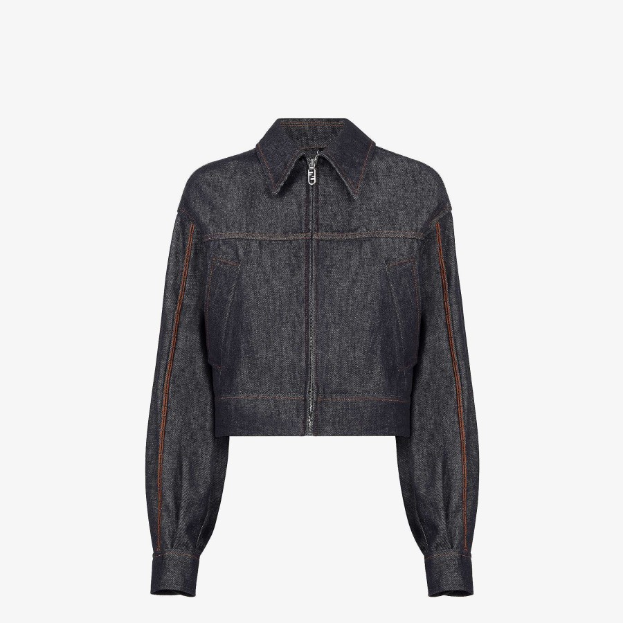 Women Fendi Denim | Jacket Blue