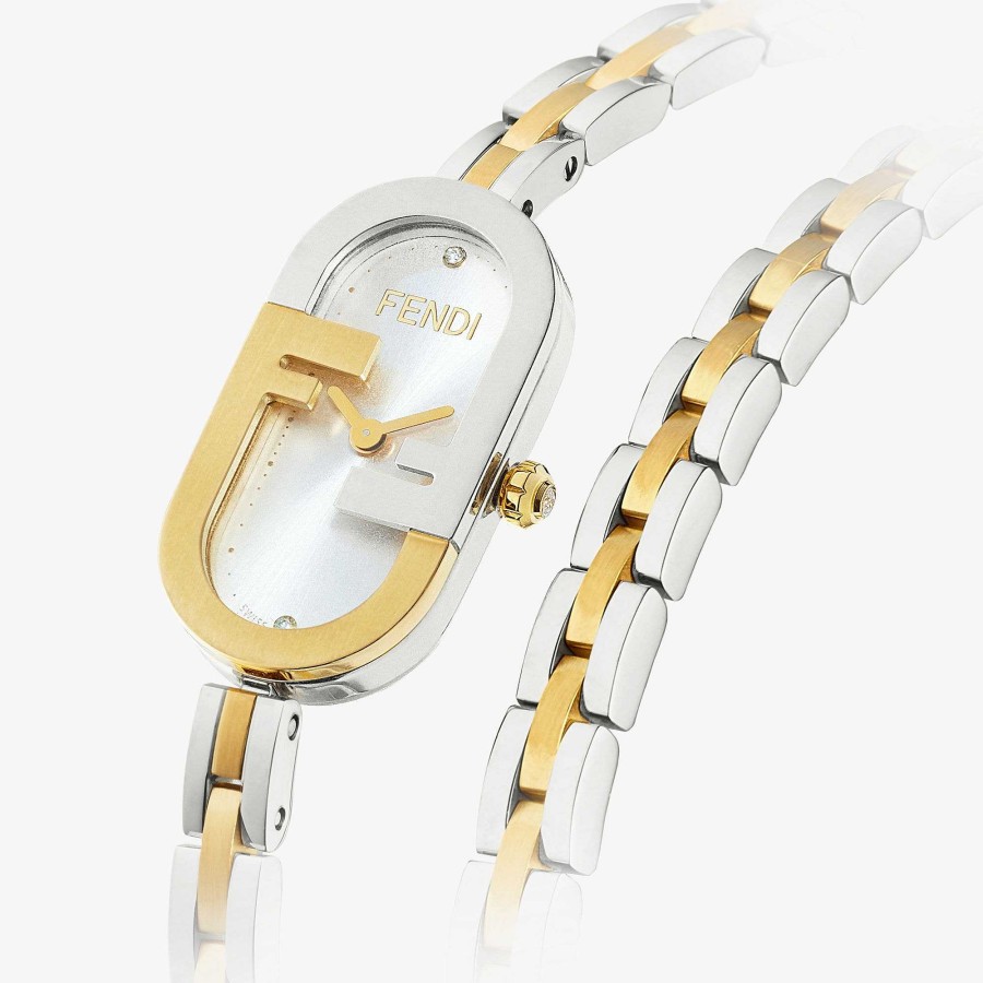 Women Fendi Bracelets | O'Lock Vertical Silver, Gold