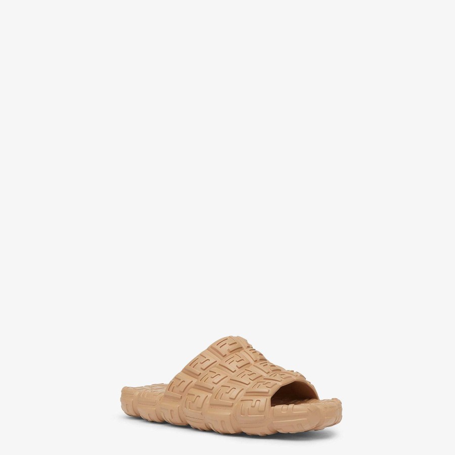 Men Fendi Slides & Sandals | Fendi Cloud Slides Beige