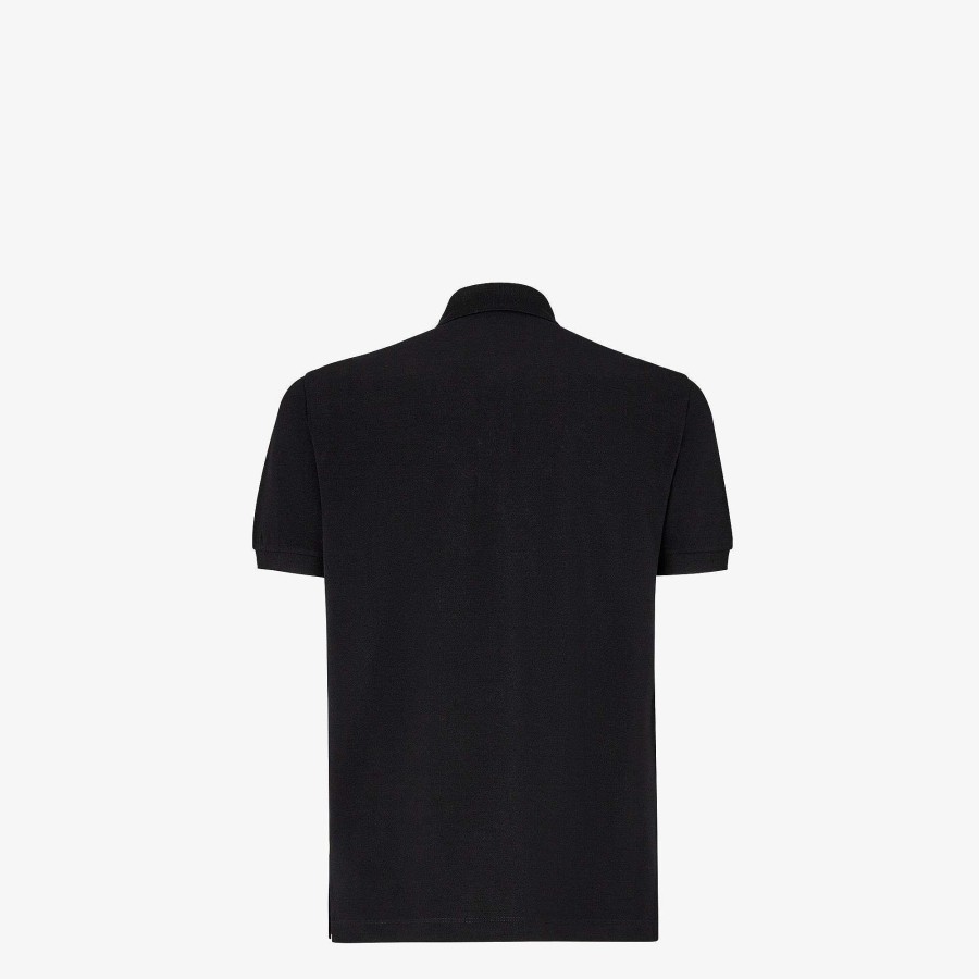 Men Fendi T-Shirts & Polos | Polo Shirt Black