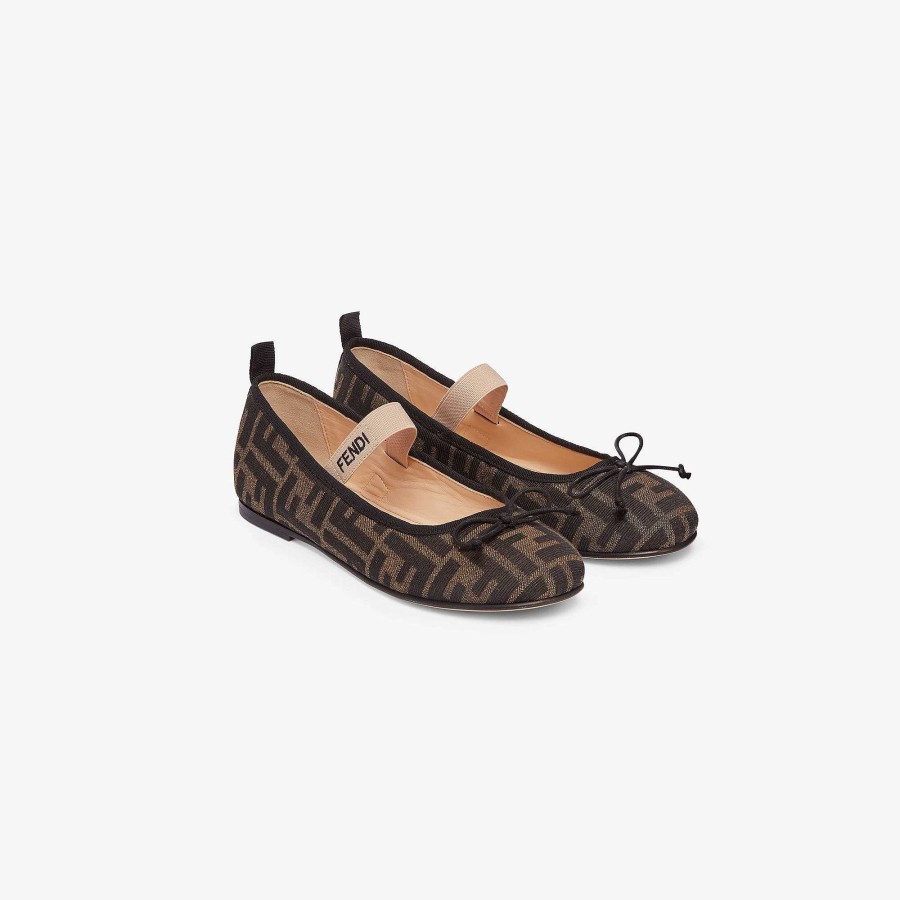 Kids Fendi Shoes | Junior Ballerinas Brown