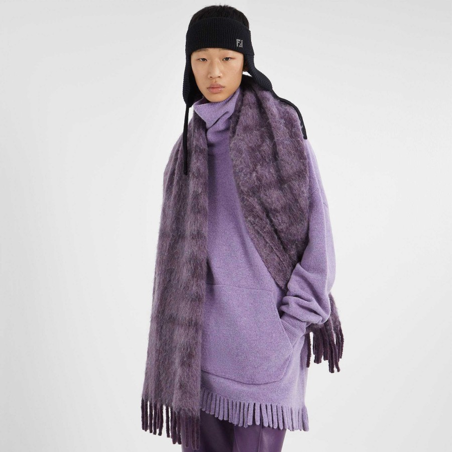 Men Fendi Scarves | Scarf Purple