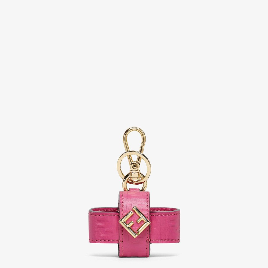 Women Fendi Phone Cases | Ff Diamonds Airpods Pro Charm Pink