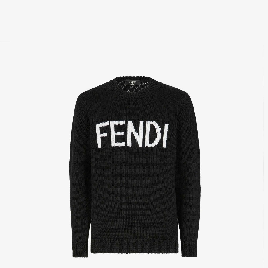 Men Fendi Knitwear | Pullover Black