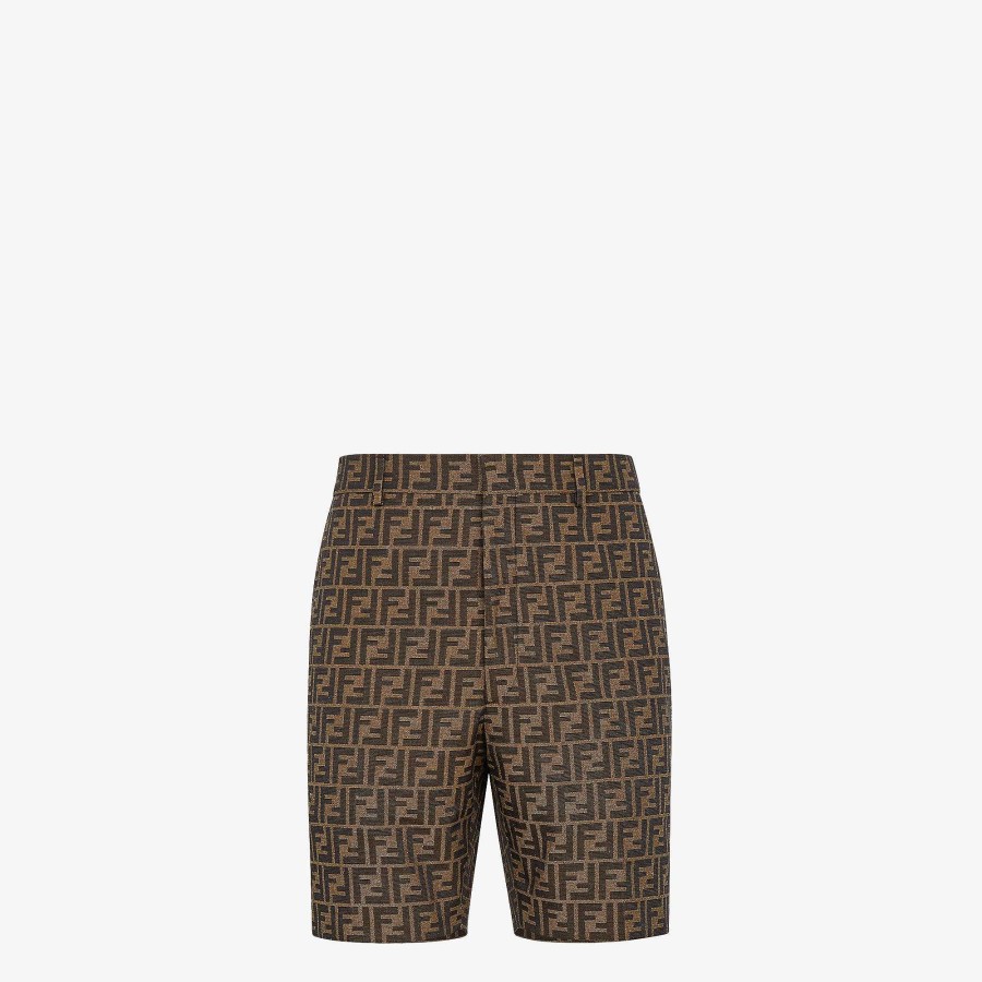 Men Fendi Pants & Shorts | Bermudas Brown