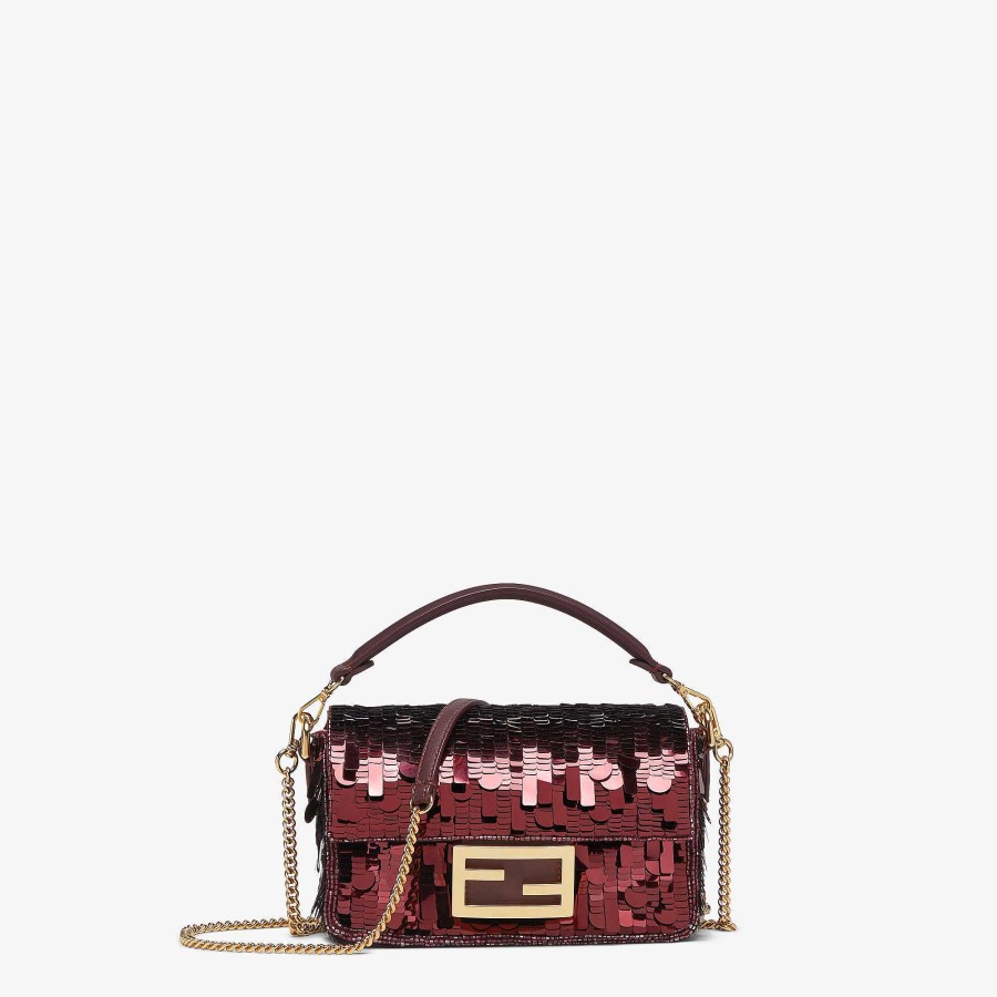 Women Fendi Shoulder & Crossbody Bags | Baguette Mini Red