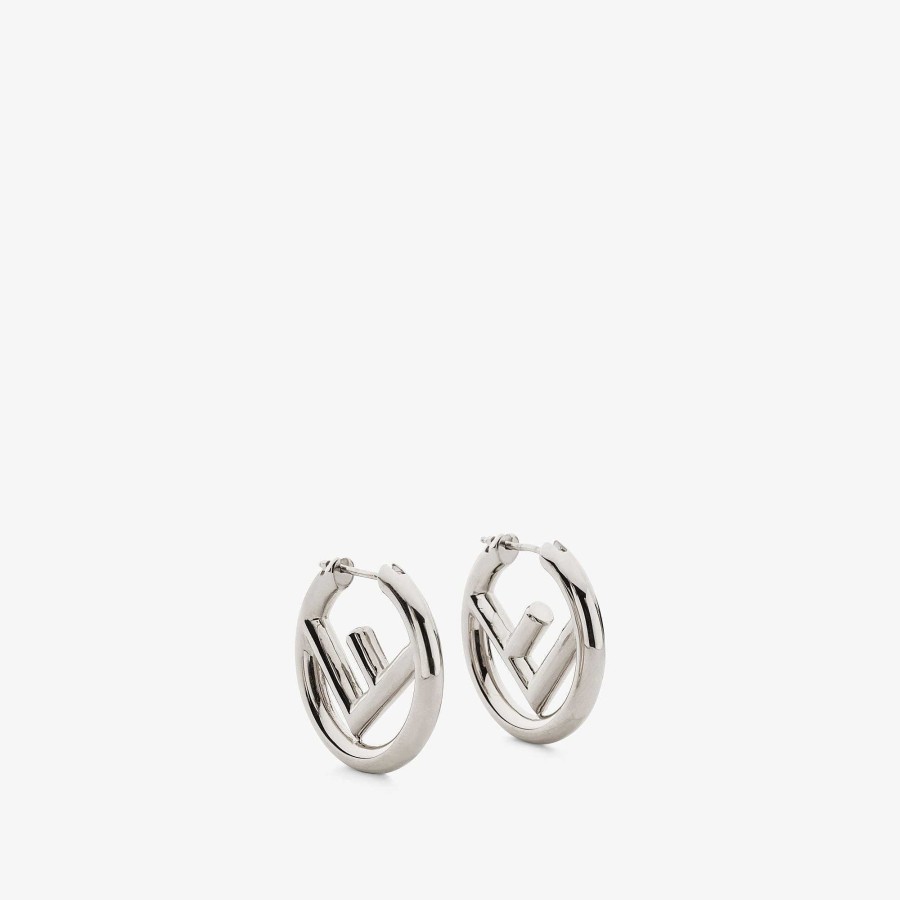 Women Fendi Earring & Brooches | F Is Fendi Earrings Silver