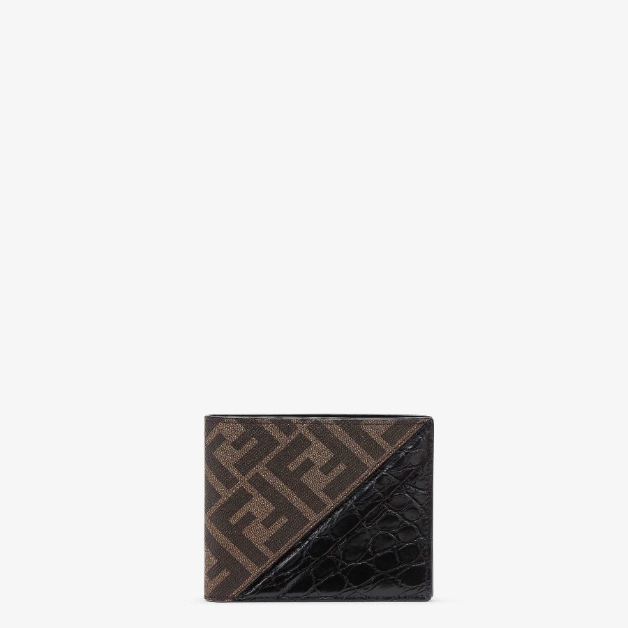 Men Fendi Wallets | Fendi Diagonal Wallet Black