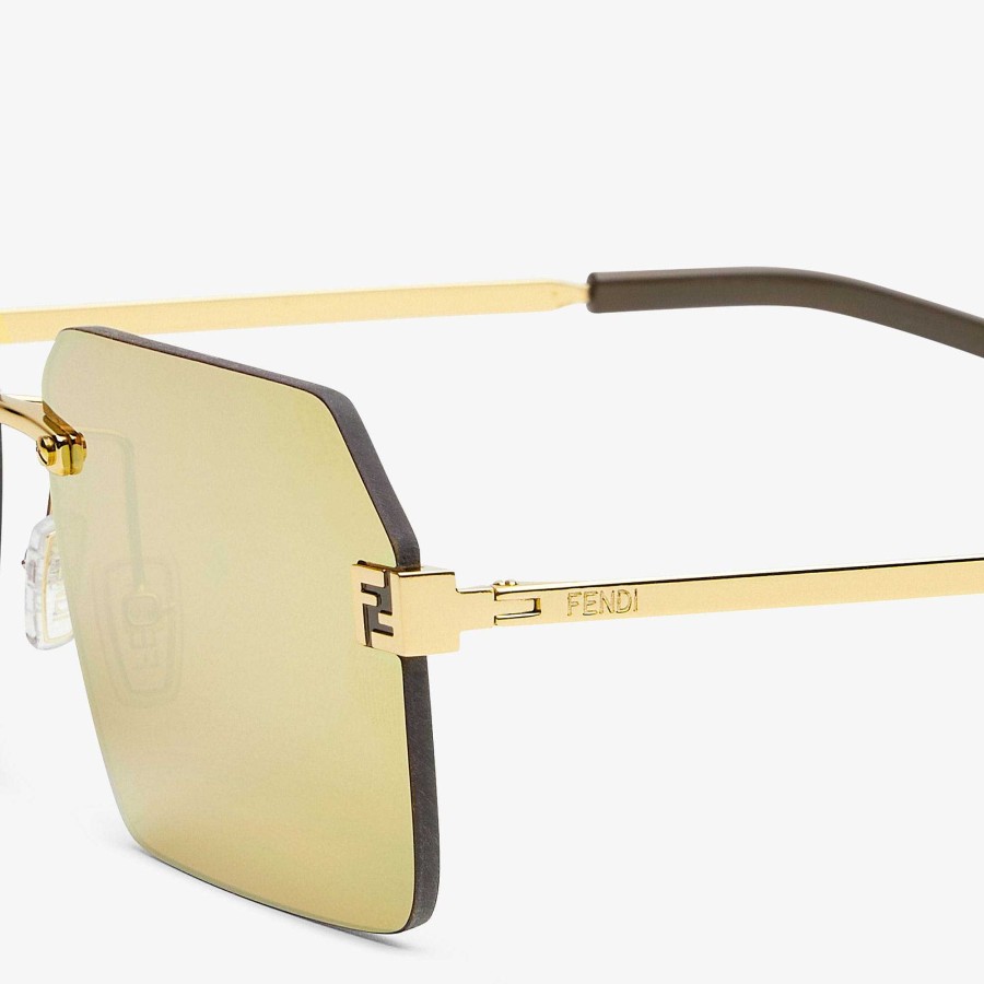 Men Fendi Sunglasses | Fendi Sky Gold