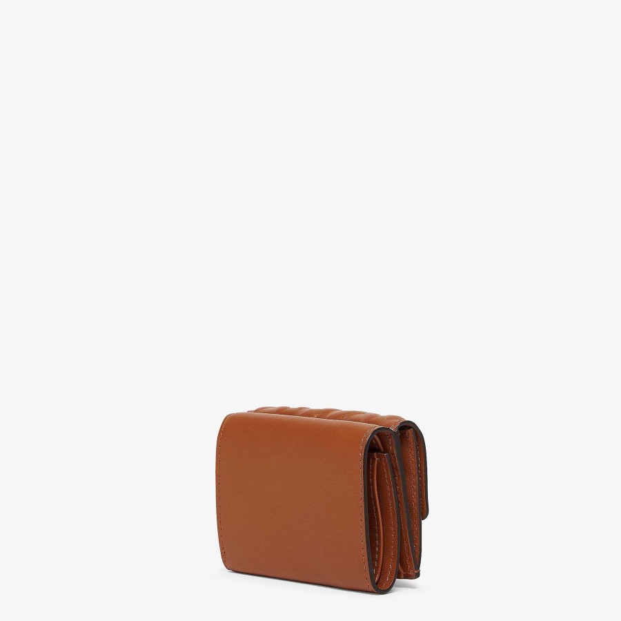 Women Fendi Wallets | Baguette Micro Trifold Brown