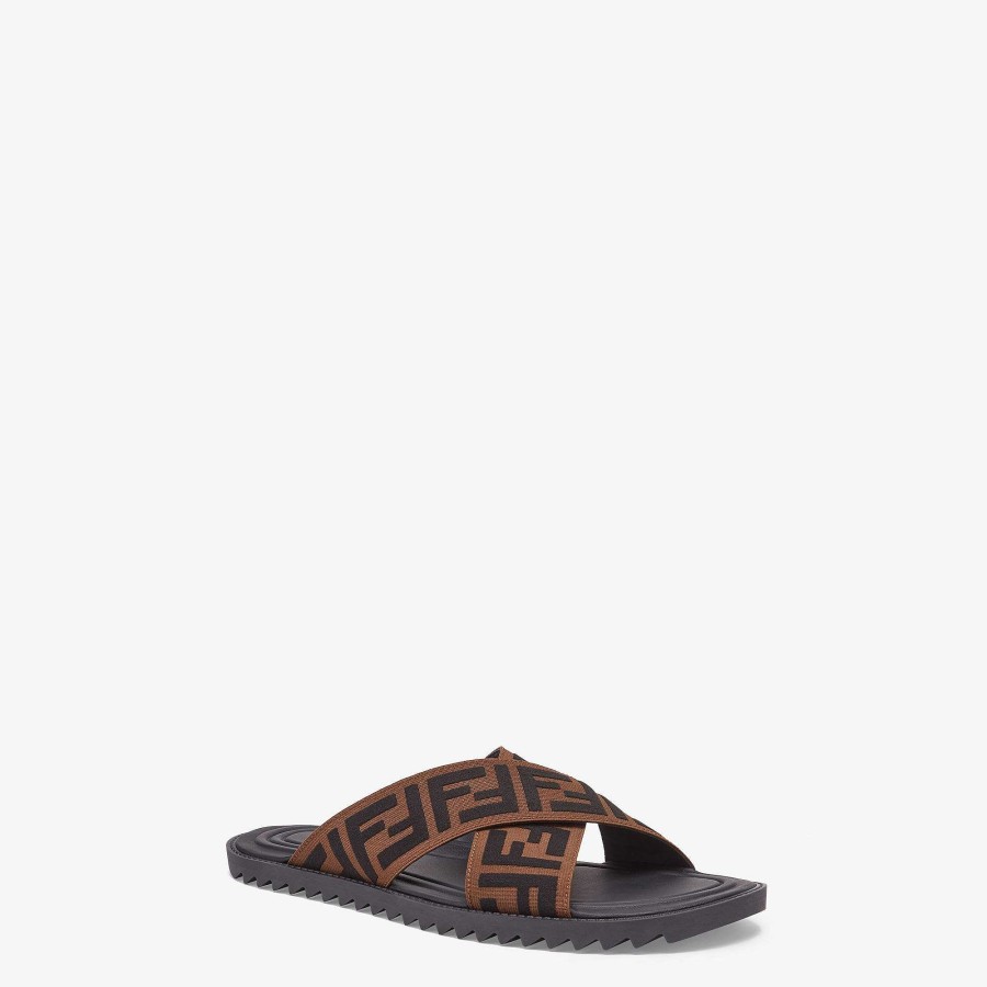 Men Fendi Slides & Sandals | Slides Brown