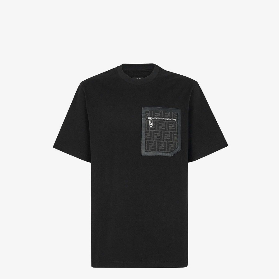 Men Fendi T-Shirts & Polos | T-Shirt Black