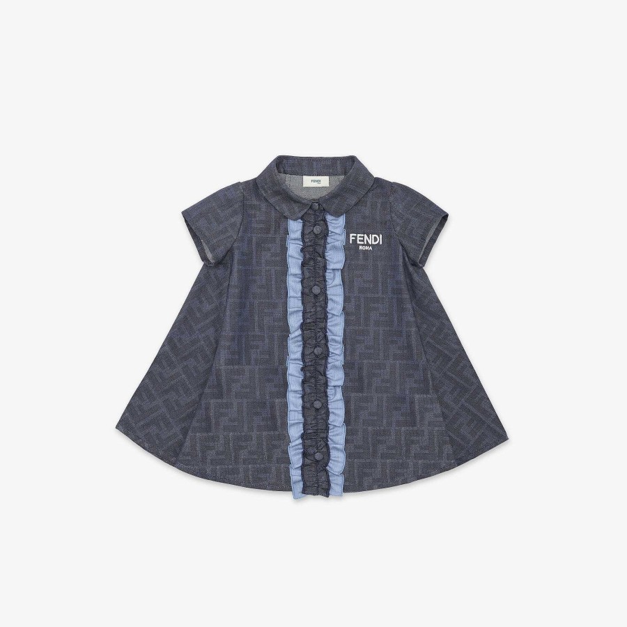 Kids Fendi Baby Girl | Baby Dress Blue