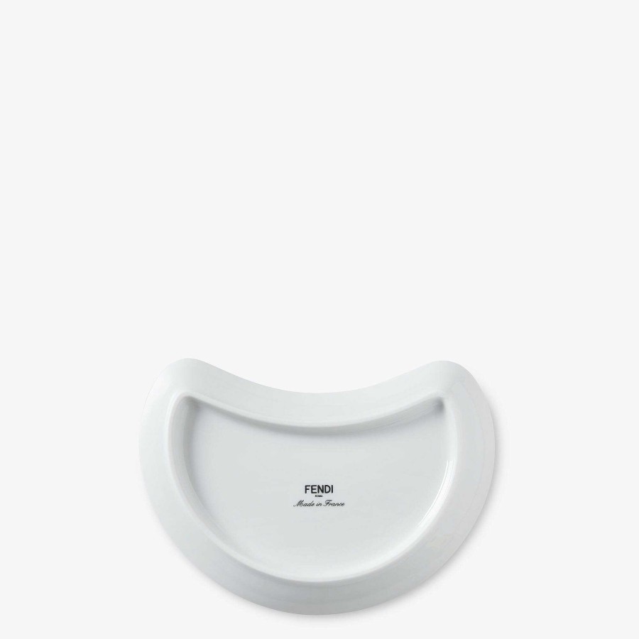 Home Decor & Lifestyle Fendi | Fendi O'Lock Crescent Plate White