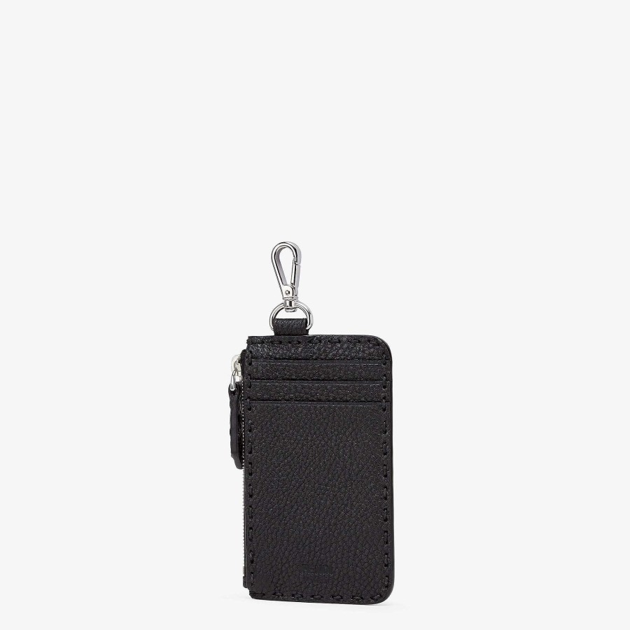 Men Fendi Card Holders | Card Holder Selleria Black