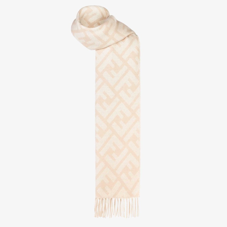 Women Fendi Scarves & Ponchos | Ff Scarf Pink