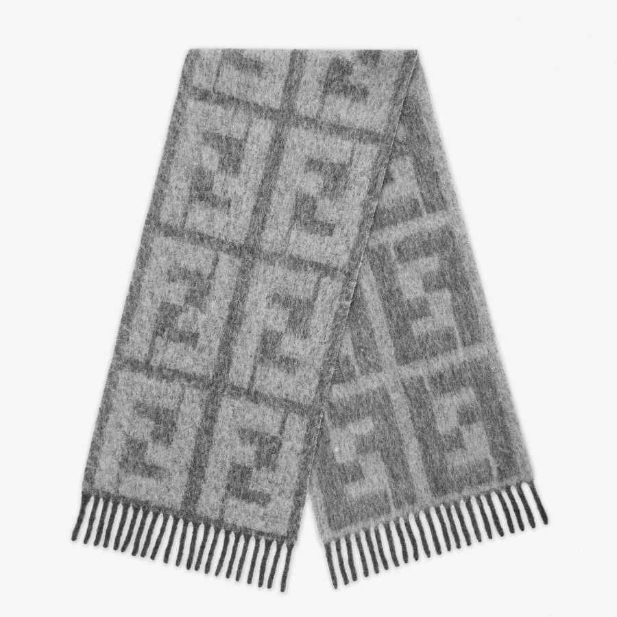 Valentine'S Day Gifts Fendi Scarves | Scarf Gray