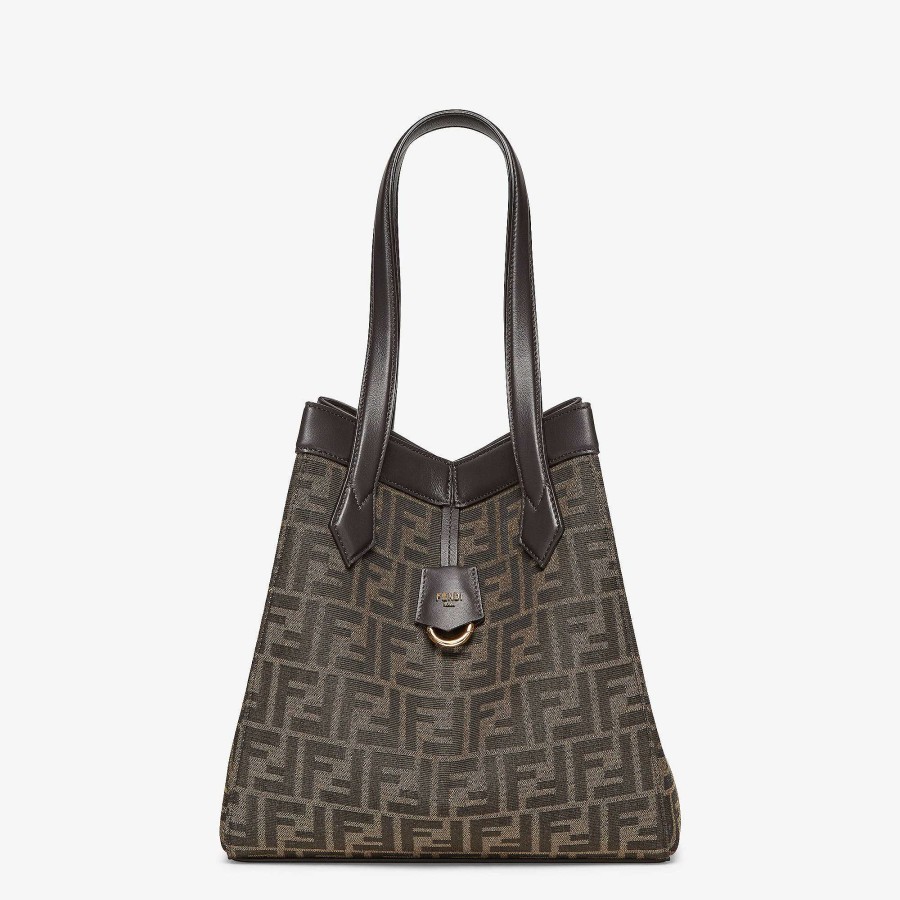 Women Fendi Bucket Bags | Fendi Origami Medium Brown