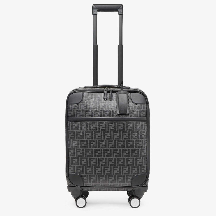 Men Fendi Travel Bags | Cabin Size Trolley Black