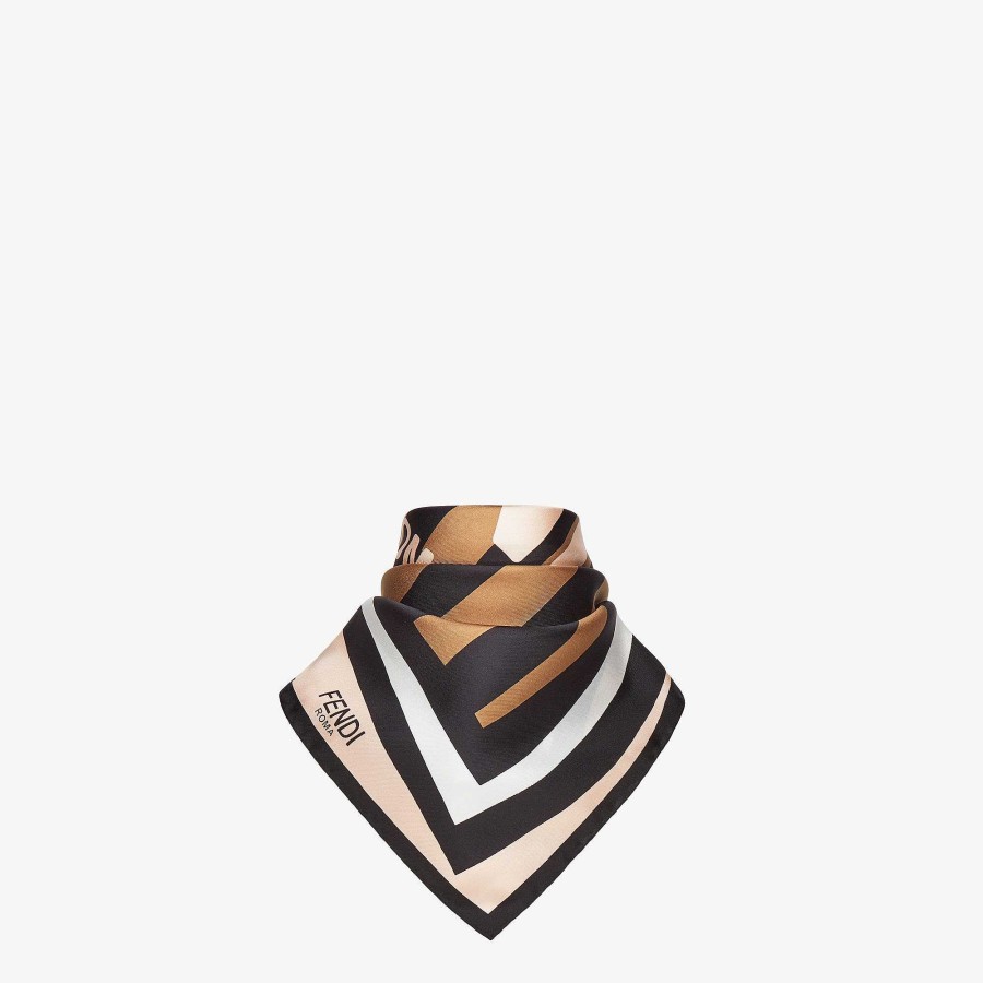 Women Fendi Silk Scarves | Pequin Foulard Multicolor