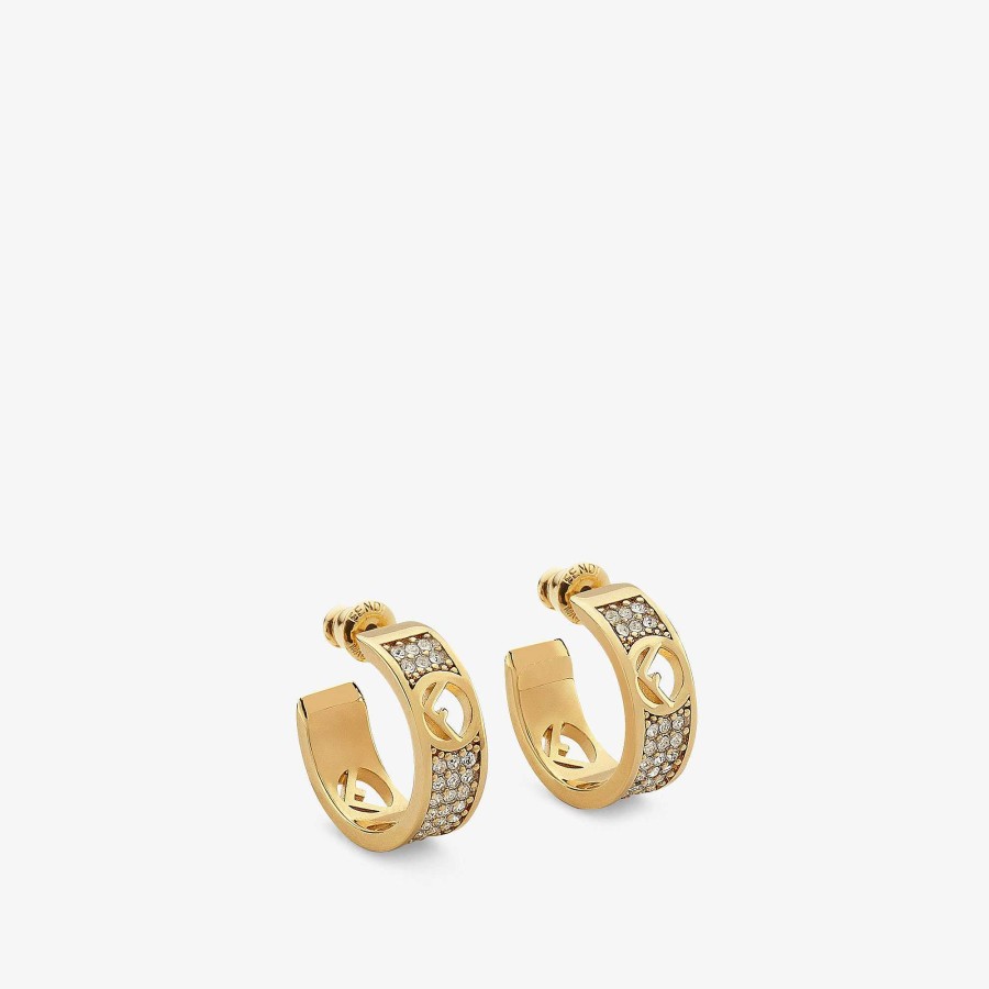 Women Fendi Earring & Brooches | F Is Fendi Earrings Gold