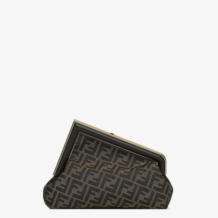 Women Fendi Clutches & Pouches | Fendi First Midi Brown