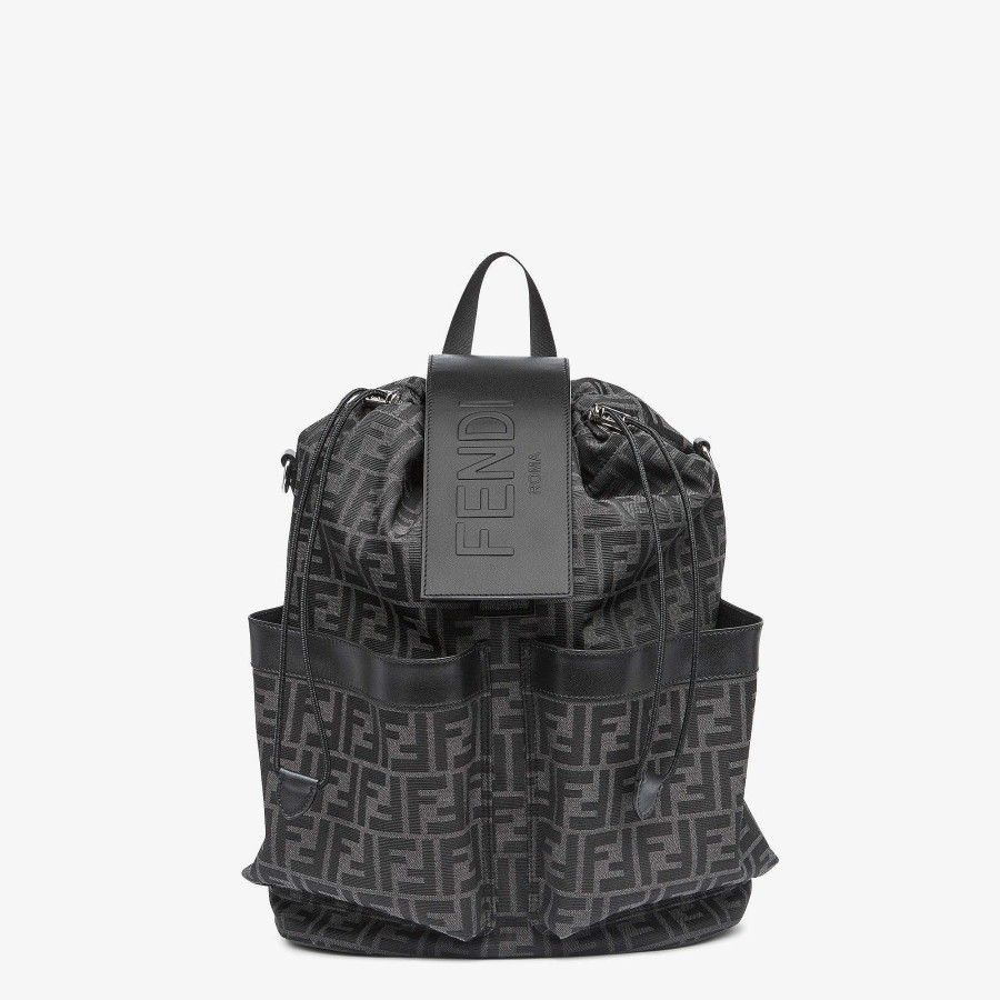 Men Fendi Backpacks | Fendi Strike Medium Black