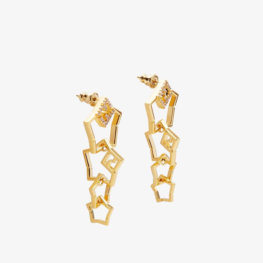 Women Fendi Earring & Brooches | Earrings Gold