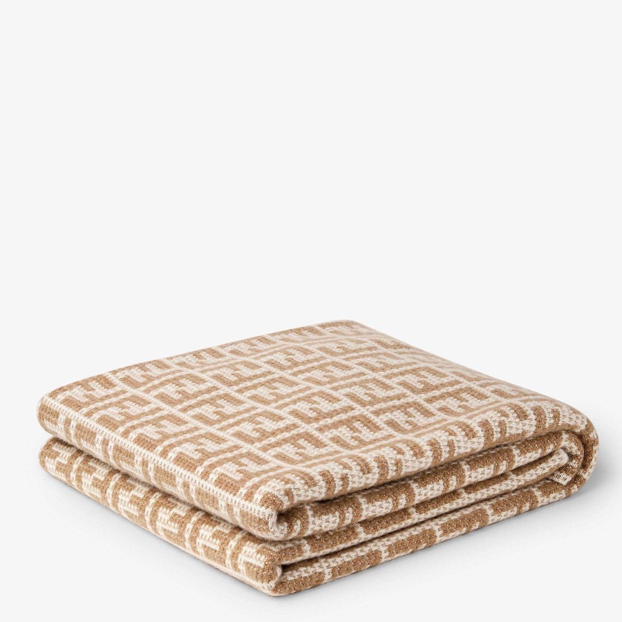 Home Decor & Lifestyle Fendi | Ff Blanket Beige