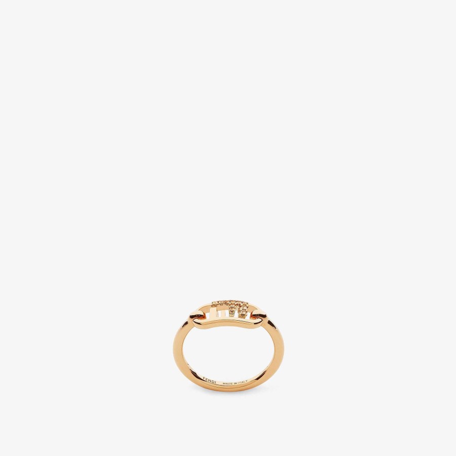 Women Fendi Rings | O'Lock Ring Pink