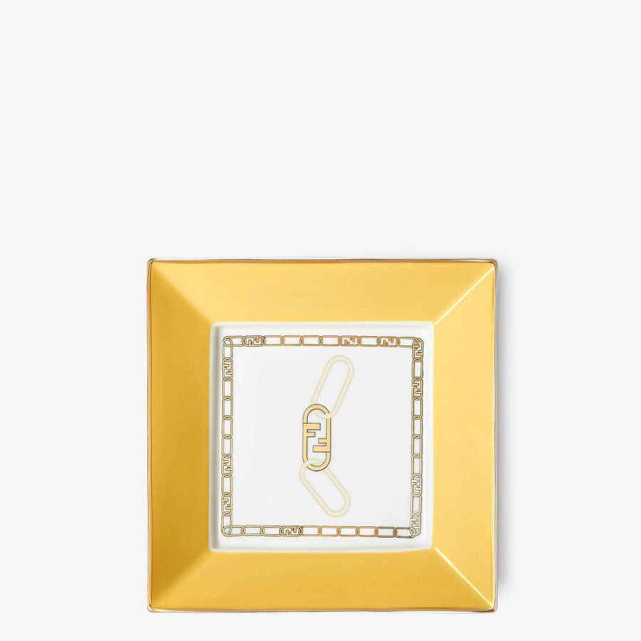 Home Decor & Lifestyle Fendi | Fendi O'Lock Valet Tray Yellow