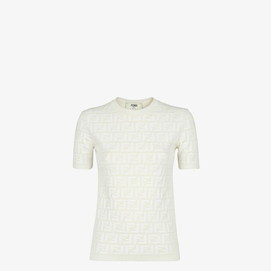 Women Fendi Knitwear | Sweater White