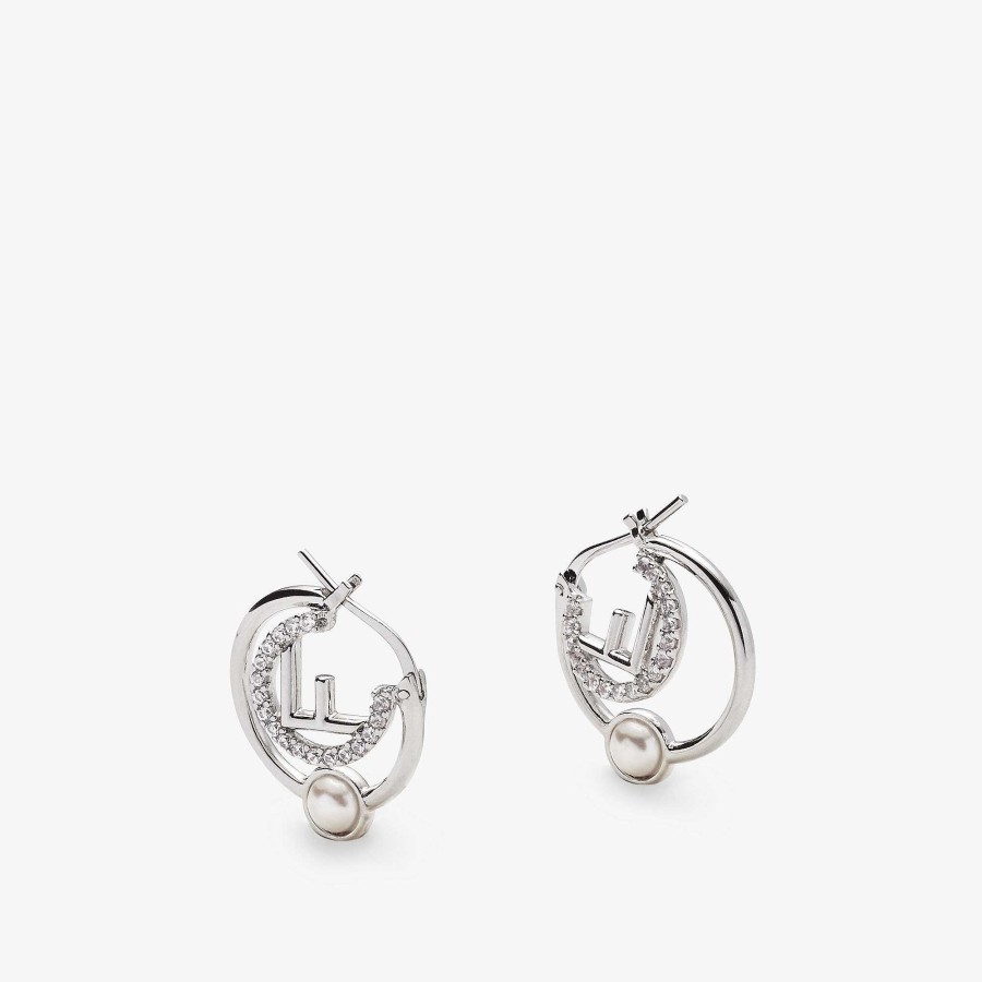 Women Fendi Earring & Brooches | F Is Fendi Earrings Silver