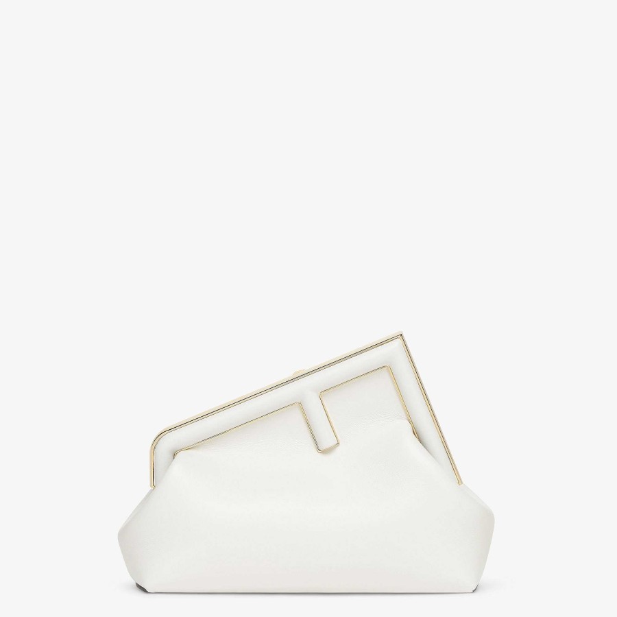 Women Fendi Clutches & Pouches | Fendi First Midi White