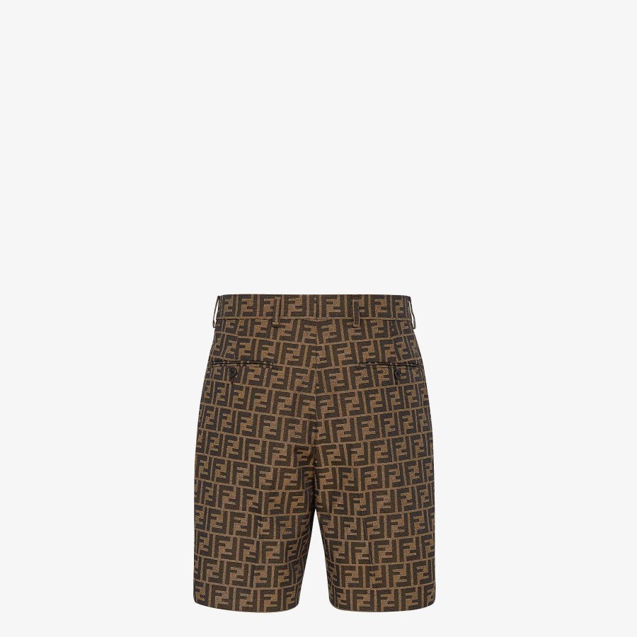 Men Fendi Pants & Shorts | Bermudas Brown