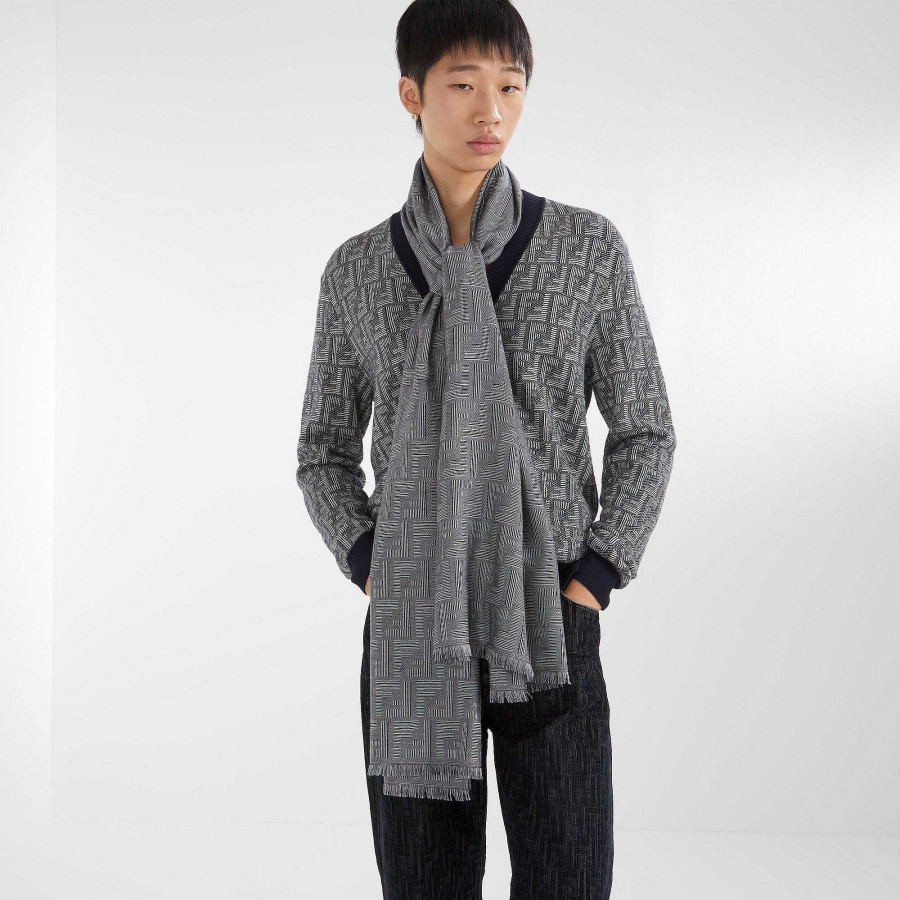 Men Fendi Knitwear | Cardigan Blue