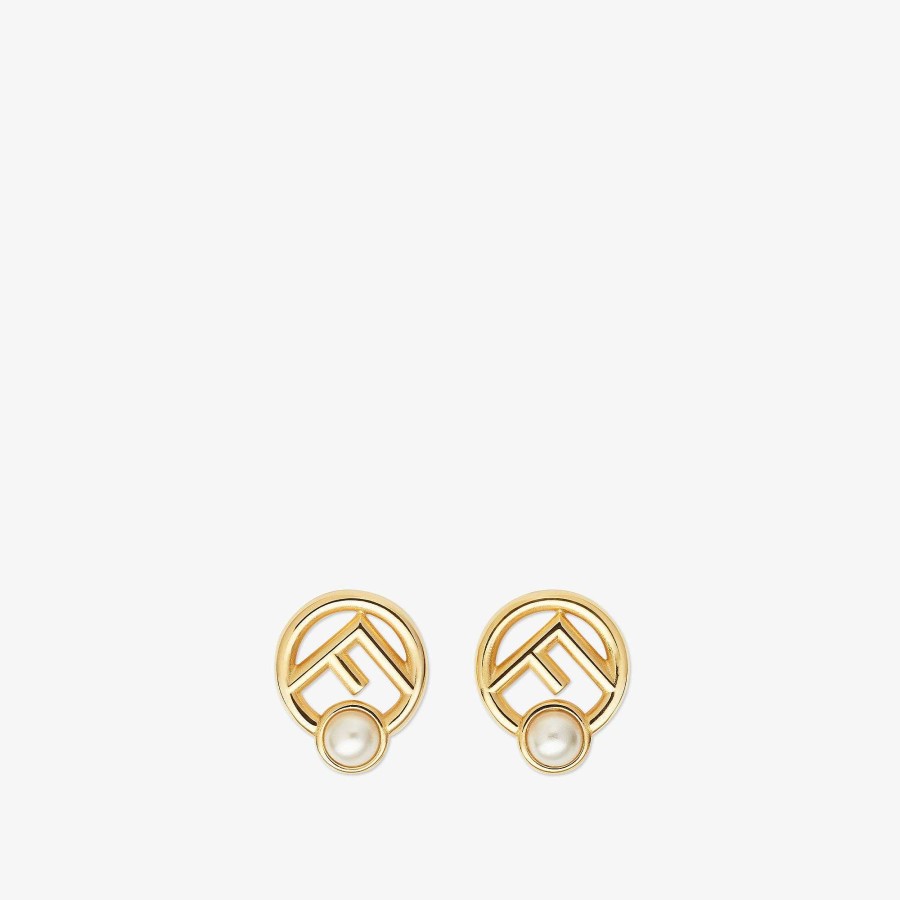 Women Fendi Earring & Brooches | F Is Fendi Earrings Gold