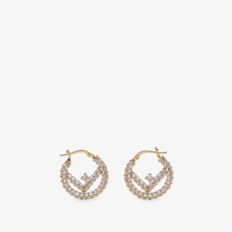 Women Fendi Earring & Brooches | F Is Fendi Earrings Gold