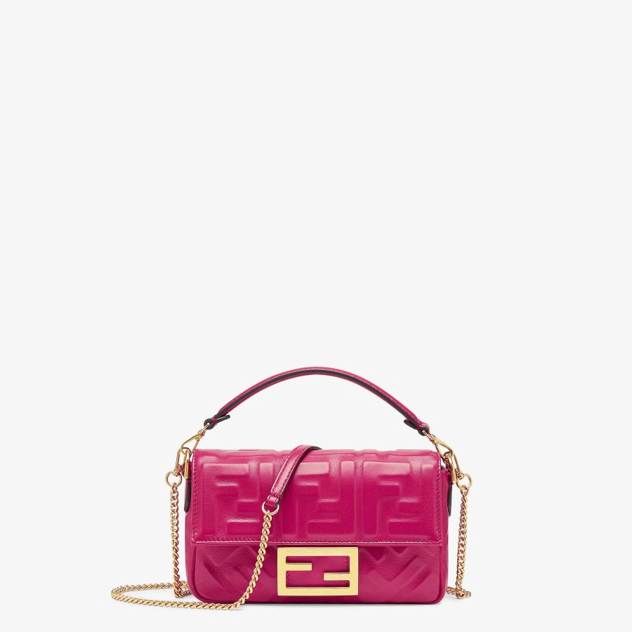 Women Fendi Shoulder & Crossbody Bags | Baguette Mini Pink